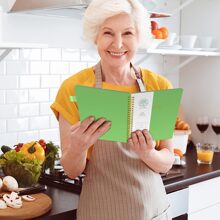 Recipe Book to Write in Your Own Recipes, Sprial Personal Blank Recipe Book, 15 Tabs for Family Cooking Lover, 120 Pages Recipe Organizer - 綠色 - 查看 6