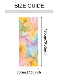 1pc Colorful Marble Pattern Digital Printed Headscarf - Multicolor - View 2