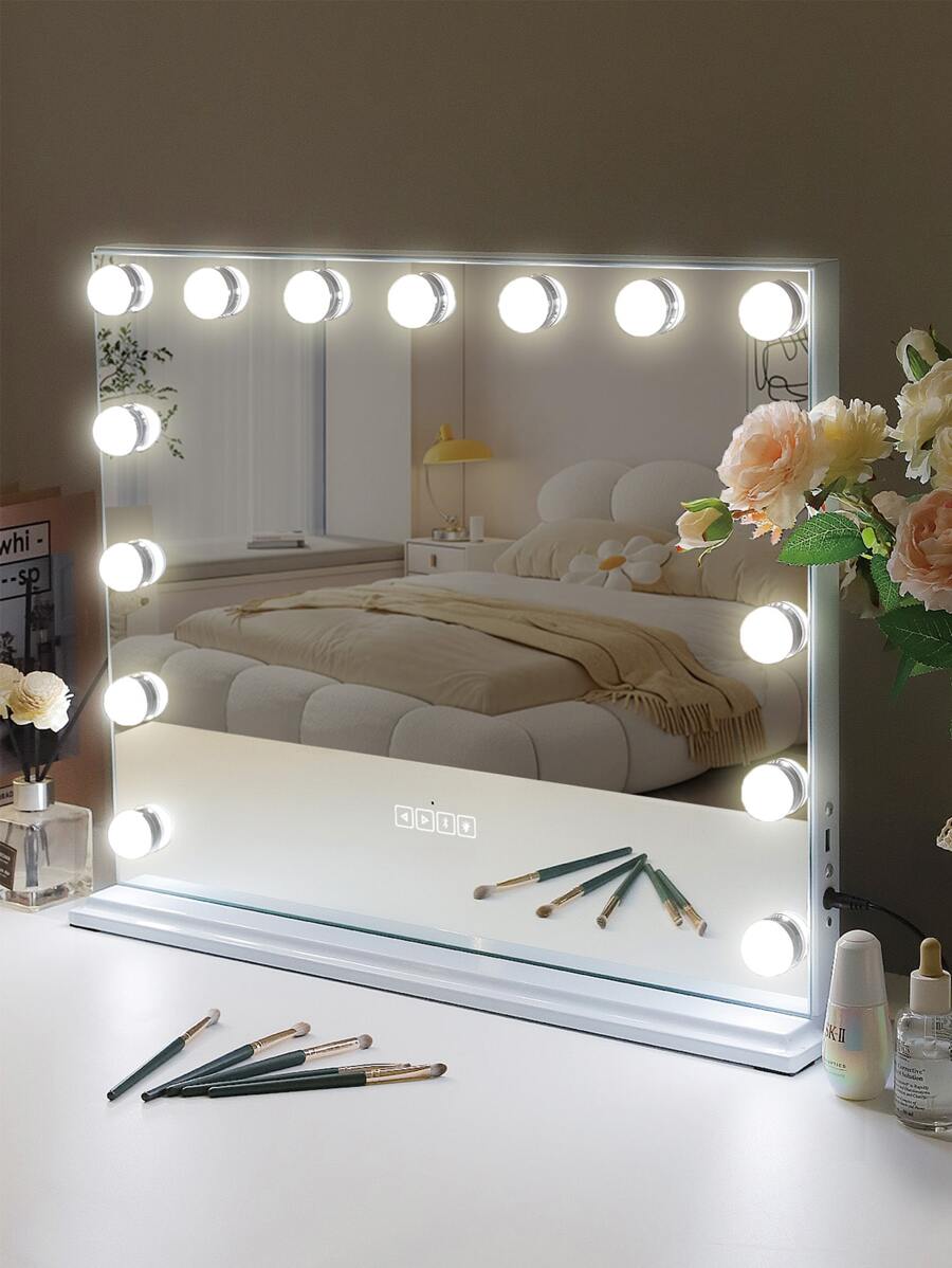 FENCHILIN Large Hollywood Vanity Mirror with lights Bluetooth Tabletop