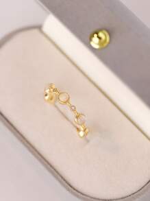 1入組復古法式燈豪華S925銀宮廷風玻璃貓眼石頭可調節圓環適合女士,生日禮物