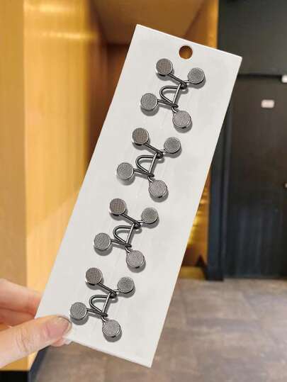 4 قطع مجموعة إبزيم للنساء، إبزيمات لضبط الخصر بدون دبابيس للسراويل الجينز، إكسسوارات ملابس قابلة للتعديل (باستثناء البطاقات)