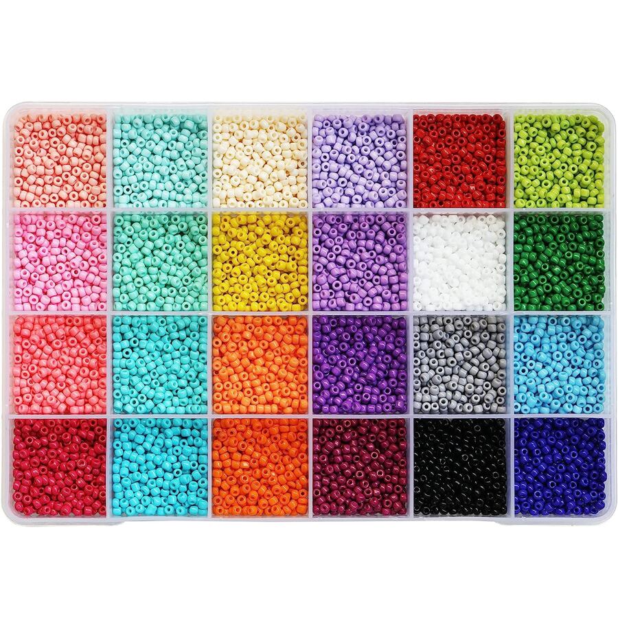 7200pcs/Box 3mm Seed Glass Beads for Jewelry Making Mini Spacer Beads ...