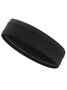 1 Miếng Thể thao Dây buộc tóc Băng thấm mồ hôi  chạy Chống mồ hôi Khăn trùm đầu Băng đô cài tóc Dành Cho Nam Và Nữ - màu đen - Xem 2