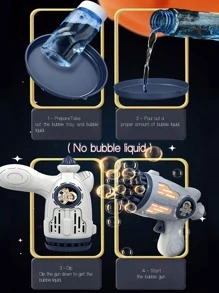 1個卡通太空人泡泡槍,電動玩具泡泡槍,適合作為兒童禮物