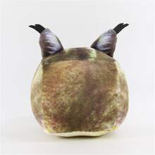 1pc Square Cat Shaped Plush Toy Gift - Army Green - View 4