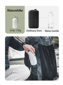 Naturehike 睡袋內襯,超輕量便攜式旅行露營飯店睡袋內襯,128 公克 - 淺灰色 - 查看 5