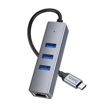 4 In 1 USB Hub - Grey - View 4
