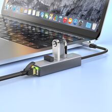 4 In 1 USB Hub - Grey - View 7