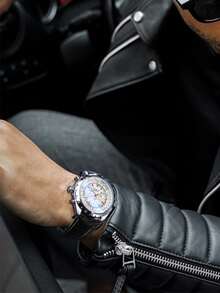 European And American Style Men's Fashionable Casual Multi-function Blue Glass Automatic Mechanical Watch - Black - View 5