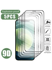 5pcs/6pcs Scratch Resistance Tempered Film Transparent Toughened Glass HD Phone Screen Protector Is Applicable To Apple Phone Models Including Apple Phone17 14,13,12,11, Xr, Xs, X, 7,8 Explosion-Proof Shatterproof Scratch Proof And Waterproof Glass Phone Toughened Film - Clear - View 2