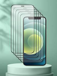 5pcs/6pcs Scratch Resistance Tempered Film Transparent Toughened Glass HD Phone Screen Protector Is Applicable To Apple Phone Models Including Apple Phone17 14,13,12,11, Xr, Xs, X, 7,8 Explosion-Proof Shatterproof Scratch Proof And Waterproof Glass Phone Toughened Film - Clear - View 3