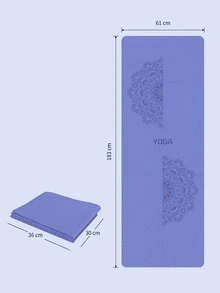 183*61CMTPE可折疊的鐳射圖案瑜伽墊(曼陀羅一號)