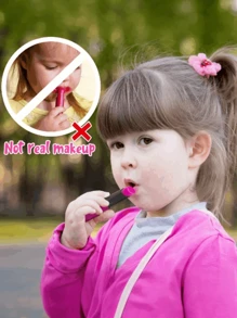 女童裝扮角色扮演化妝手提袋模擬玩具,教育玩具pu袋生日聖誕禮物,配件隨機顏色（配件隨機顏色） - 粉色 - 查看 6