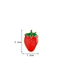 Broche Adorable en forma de fresa, Pin esmaltado de fruta fresca para niños, insignia de dibujos animados, regalo de joyería, 1 pieza