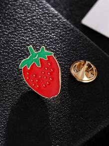 Broche Adorable en forma de fresa, Pin esmaltado de fruta fresca para niños, insignia de dibujos animados, regalo de joyería, 1 pieza