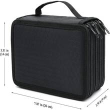 Organizador Para 72 Lápices De Colores Lapiceras Estuche - Negro - Ver 2