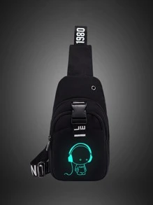 Túi đeo ngực thường ngày cho nam, Túi đeo chéo đa năng có cổng sạc USB (Thiết kế quai đeo in ngẫu nhiên) Làm quà tặng du lịch mùa đông cho học sinh Túi đeo ngực du lịch ngoài trời đa năng dung tích lớn Túi đeo hông Quà tặng ngày lễ tình nhân Túi đeo hông màu đen ngày lễ tình nhân Hình dán mùa hè trở lại trường Quà tặng ngày lễ tình nhân Quà tặng ngày lễ tình nhân - màu đen - Xem 4
