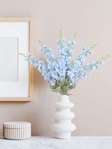 2Pcs Delphinium Flowers Artificial Flowers Silk Flowers Larkspur Flower 33.5in Long Stem Artificial Flowers for Tall Vase for Home Garden Arrangement Decoration (baby blue) - Baby Blue - View 4