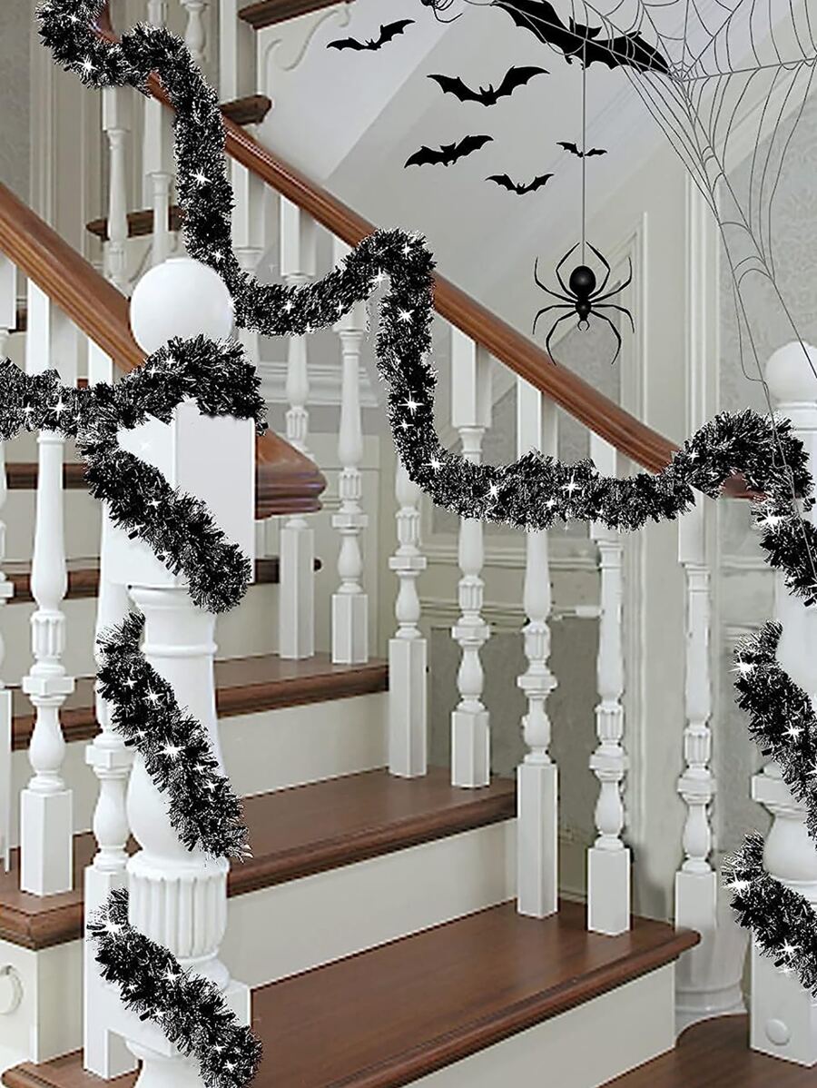 2pcs 2m Black Fur Strip, Party Decoration Colorful Strip - Black - View 1