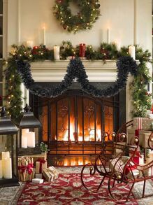 2pcs 2m Black Fur Strip, Party Decoration Colorful Strip - Black - View 5