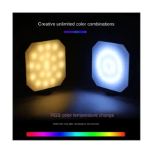 Mini Portable RGB Video Light Rechargeable LED Camera Lights Photography Fill Light Photography Lighting Support