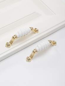 1pc Ceramic Handle, Cabinet Knob, Drawer Pull - Multicolor - View 1