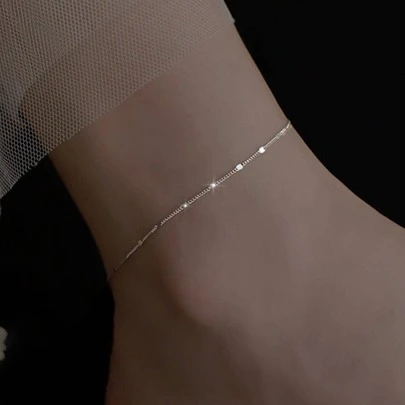 1入組簡約風格幸運的微閃耀分隔腳錬合適的適用於女性日常穿著在夏天