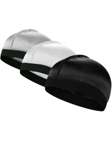 Awegeo Turban pentru bărbați 1/2/4/6/8buc, șapcă ondulată, șapcă sportivă, elastică, elastică, respirabilă, cu bandă de transpirație, pepene verde