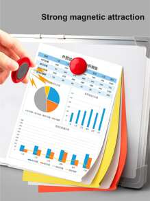 50 cái Đầy màu sắc Tròn Nam châm Với 3cm Đường kính Đối với Tủ lạnh , Bảng trắng , Bảng tin Và Tường , Đến 4 A4 Giấy tờ - Nhiều màu - Xem 3