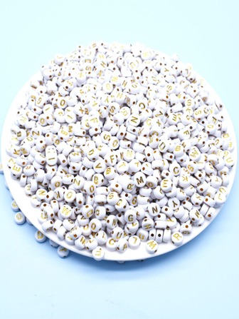 金色字母DIY珠子