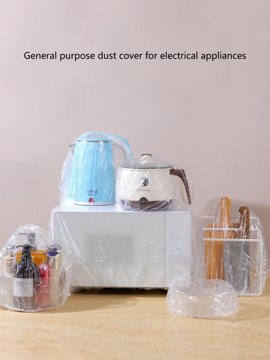 1入組10入組/包多功能防塵罩,透明條狀防護罩,合適的適用於家用電器防塵 - 無色 - 查看 1