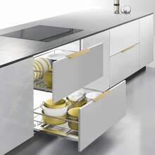 Manija de cajón de gabinete dorado de estilo moderno - Dorado - Ver 2