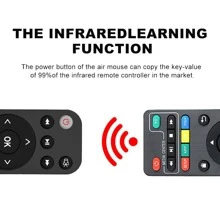 Bluetooth 5.2 Remote Control Air Mouse for Smart Tv Box Phone Computer Pc Projector Etc. BT5.2 Remote Controller - Black - View 3