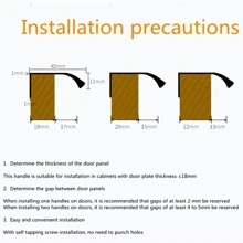 Manija de cajón de gabinete dorado de estilo moderno - Dorado - Ver 5