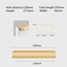 Manija de cajón de gabinete dorado de estilo moderno - Dorado - Ver 8