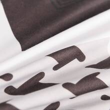 1 bộ Polyester In Vỏ chăn Duvet Với Vỏ gối Bộ chăn ga gối ( 3pcs ) - Đen và trắng - Xem 4