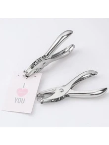 3/6mm單孔打孔手持金屬沖床/穿孔學校文具辦公室用品工藝工具適用於剪貼簿耳環項鍊