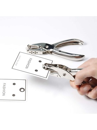 3/6mm單孔打孔手持金屬沖床/穿孔學校文具辦公室用品工藝工具適用於剪貼簿耳環項鍊