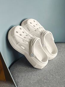 Men's Breathable Hollow Out Slip-on Shoes With Soft Non-slip Sole - White - View 2