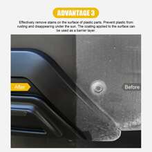 100ML Car Plastic Restorer-Restores Faded And Dull Plastic, Rubber, Vinyl Back To Black For Cars Trucks Motorcycles RVs & More Quick Polish Auto Detailing - Black - View 5