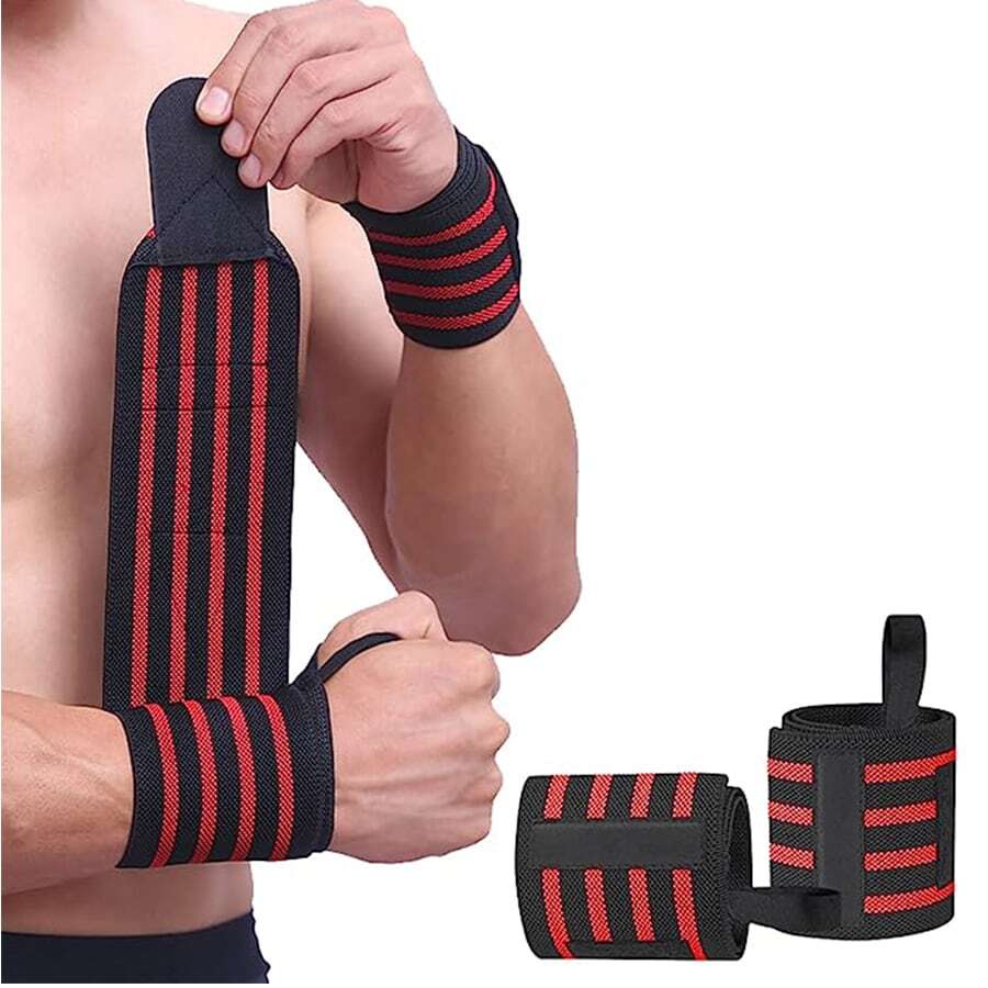 1pc Professional Sport Compression Wristband, Wholesale Wrist Support Band For Badminton, Weightlifting, Dumbbells Gym Gym Wristbands Accessories - Red - View 1