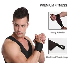 1pc Professional Sport Compression Wristband, Wholesale Wrist Support Band For Badminton, Weightlifting, Dumbbells Gym Gym Wristbands Accessories - Red - View 5