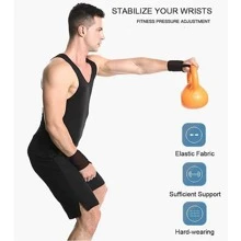 1pc Professional Sport Compression Wristband, Wholesale Wrist Support Band For Badminton, Weightlifting, Dumbbells Gym Gym Wristbands Accessories - Red - View 2