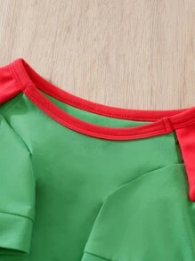 1 件绿色圣诞老人连帽宠物角色扮演服装