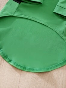 1 件绿色圣诞老人连帽宠物角色扮演服装