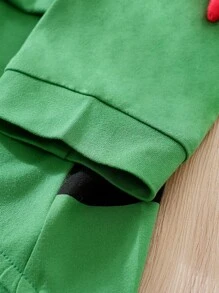 1 件绿色圣诞老人连帽宠物角色扮演服装