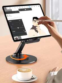 1 件铝合金手机支架可旋转金属桌面支架适用于手机和平板电脑兼容 、Android 手机，生日礼物，家人、朋友手机支架，手机配件 - 黑色 - 查看 1