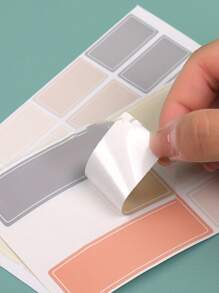 160 pièces/60 pièces/40 pièces 10 feuilles d'autocollants étiquettes simples et imperméables, étiquettes tout usage créatives pour marqueurs, mémos décoratifs, message, école, bureau. Fournitures scolaires, rentrée des classes. - Multicolore - Voir 4