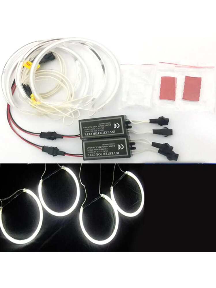 Asyduey 4 Pièces Anneaux CCFL LED Yeux De Phare Blanc Pour BMW E36 E46 E39 E38 - DRL Clignotant