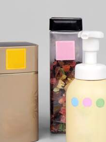 160 pièces/60 pièces/40 pièces 10 feuilles d'autocollants étiquettes simples et imperméables, étiquettes tout usage créatives pour marqueurs, mémos décoratifs, message, école, bureau. Fournitures scolaires, rentrée des classes. - Multicolore - Voir 5